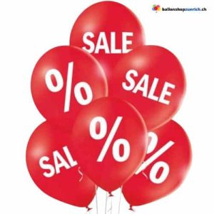 6 Stück Set Sale % Ballons Rot Weiss Natur Kautschuk Latex Luftballon Sale Laden Geschäft Eröffnung