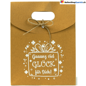 Geschenk-Tüte “Gaaanz viel Glück für Dich”  Jubiläum Abschied Geburtstag Hochzeit