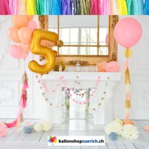 5 Stück Ballon Dekorations Papier Tassels Quasten Party Baby Shower Dekoration Geburtstag Dekoration