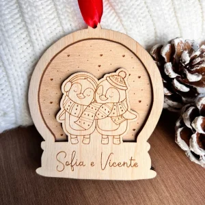 Bola de natal com nomes personalizados