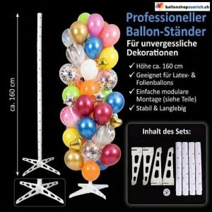 Ballon Ständer Display Weiss Modular