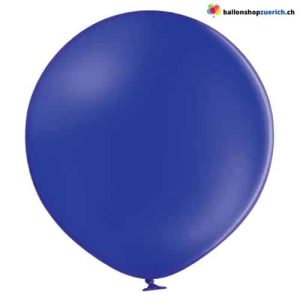 Runder XL Luftballon 60 cm Helium geeignet Blau Dunkelblau Pastel