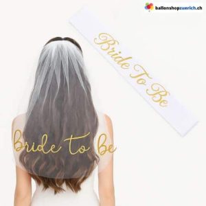 Bride to be Schleier Braut zu sein Schleife Ribbon Schaerpe Party Dekoration