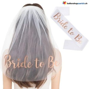 Bride to be Schleier Braut zu sein Schleife Ribbon Schärpe Party Dekoration Polterabend