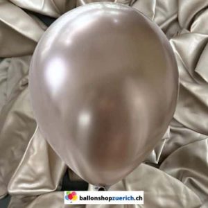 Champagner Chrome Metallic glänzende Luftballons Heliumballons Latex 100% Natur Kautschuk