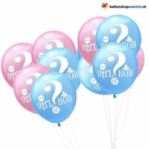 Gender Reveal Ballons Boy or Girl 10-teilig