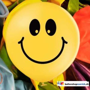 Grosser Smiley Latex Kautschuk Ballon Geburtstagsfeier Dekoration Heliumballon Luftballon Hellblau B