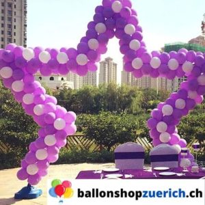 Grosser Stern Ballon Ständer für Weihnachten Silvester Hochzeit Hintergrund Rahmen Geburtstagsfeier