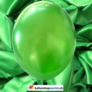 Hellgrün Metallic Perl 1A Qualität Luftballons Heliumballons Natur Kautschuk Gummi Ballons 100% ab