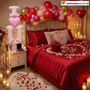 I Love U Standballon Pastell Rosa 154 cm 