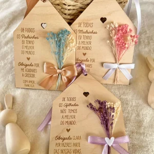 Casinha - Prenda para madrinha / padrinho / padrinhos (Prenda de Páscoa)