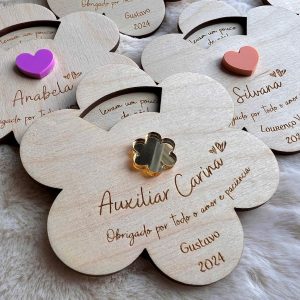 Lembrança Rotativa Flor para Professores/Educadores/ Auxiliares