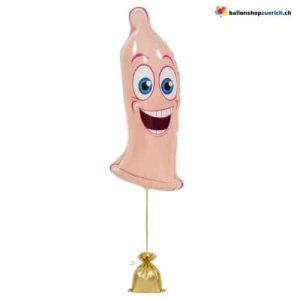 Kondom Penis Ballon Pink Hautfarben JGA Figur