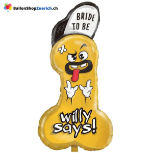 Luftballon Bride to be Gold Big Willy Folienballon Penis Ballons Ladies Night Adult Party Junggesell