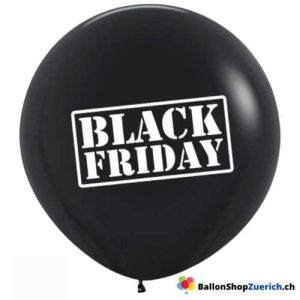 Grosser Black Friday Luftballon Heliumballon Schwarz Natur Kautschuk Latex Sale Laden Geschäft Eröff