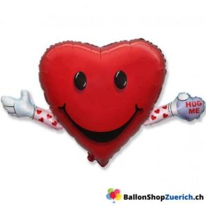 Luftballon Herzballon Herz Hug me Rot Love Liebe Verlobung Marry me Hochzeit Geburtstag Valentinstag