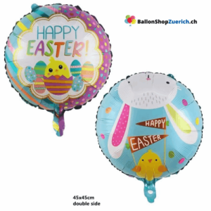 Happy Ostern Hase Eier Kücken Konfetti Dekoration Folienballon Geschenk Doppelseitig Luftballon Heli