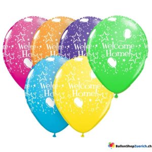 Luftballon Set WELCOME HOME Ballons – Willkommen zu Hause Rückkehr Liebe Folie Helium Ballon F