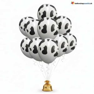 Kuh Ballons Flecken Bauernhof Party Deko 5er Set