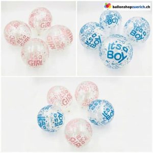 Latexballons It’s a Boy It’s a Girl 4-Set