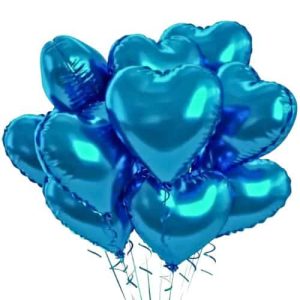 Luftballon Herz Blau Medium Folie Heliumballon – Liebe Hochzeit Geburtstag Party Luftballons V