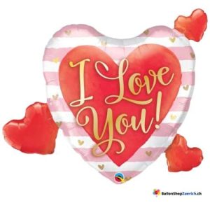 Luftballon I Love You Herzballon – Love Liebe Verlobung Marry me Hochzeit Geburtstag Valentins
