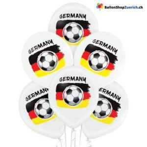 Luftballons 5 Stück Deutschland Fussball Latex Luftballons Ball Fussball Ballon EM WM Event Dekorati