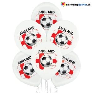 Luftballons 5 Stück England Fussball Latex Luftballons Ball Fussball Ballon EM WM Event Dekorationen