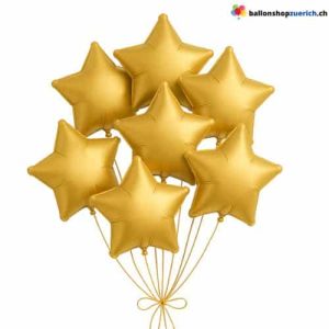 Stern Ballon Luftballons Metallic Gold Medium Folie Heliumballons