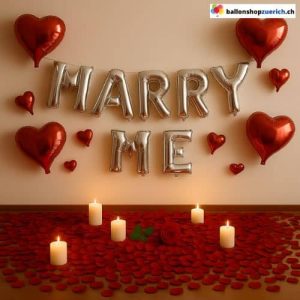 “MARRY ME” Rose Gold Silber Folien Luftballons für Girlande Banner für Hochzeit Verlobun