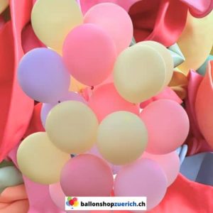 Multicolor Macaron Soft Pastell Luftballons Heliumballons Latex 100% Natur Kautschuk