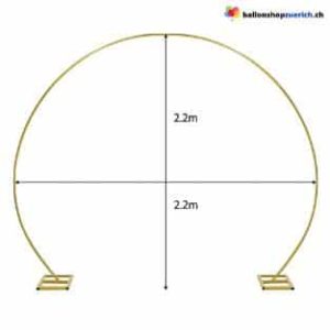 Metallbogen 2,2m auf Ständer für Hochzeit Ballonbogen Eingang Ballonkreis Rundbogen Eisen Ring Hinte