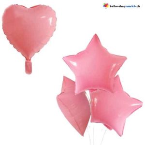 Pink Rosa Herz und Stern Luftballon Love Liebe Geburtstagsfeier Baby Shower Kinder Geburtstag Party