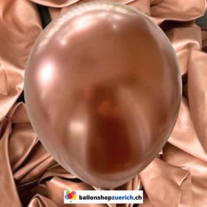 Rosegold Chrome Metallic glänzende Luftballons Heliumballons Latex 100% Natur Kautschuk