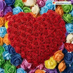 Rosenblüten Schaum Kunstblumen 3-3.5cm 25 Stück