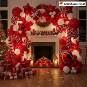 Weihnachts Ballon Girlanden Set 147-teilig