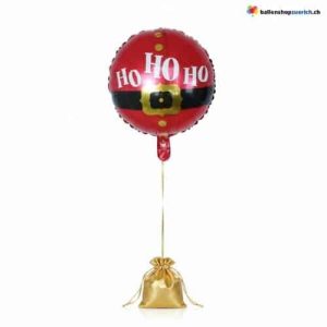 Weihnachtsballon Ho Ho Ho Santa Bauch Rot Gürtel