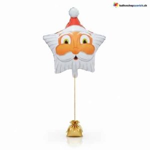 Weihnachtsmann Ballon Stern Santa Claus Deko Weihnachten