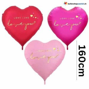 XXXL Luftballon grosses Herz LOVE “love you” Liebe Verlobung Marry me